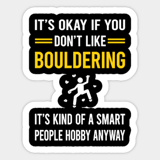 Smart People Hobby Bouldering Rock Climbing Sticker